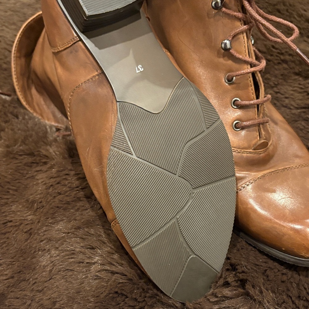 Spring Step Tan Lace Up Boots - Picture 3 of 8